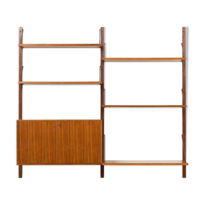 Étagère Poul Cadovius avec un bureau en noyer pour Cado, années 1960