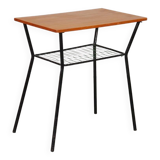 Vintage metal and wood table from the 1960s
