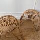 Paire de tabourets en rotin