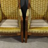 Pair of "Bergère" Armchairs in Mahogany, Empire Period – Early 19th Century