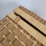 Large suitcase made of bamboo and wicker slats