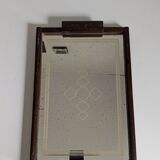 Mirror and wood tray