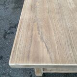 Renovated farmhouse dining table in raw oak from the 20th century, 180cm with drawer.