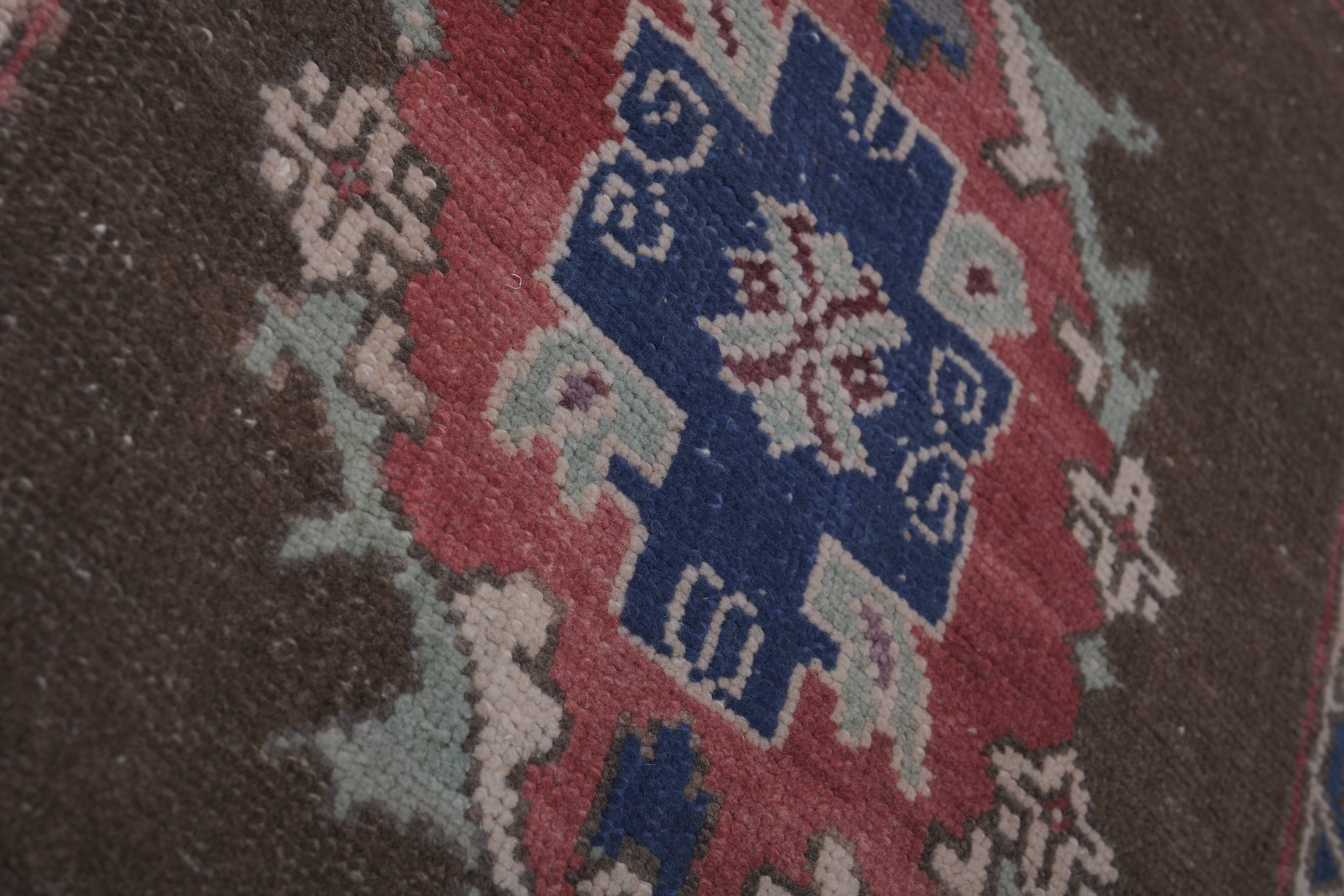Vintage Turkish Oushak Rug Handwoven 84x220 cm