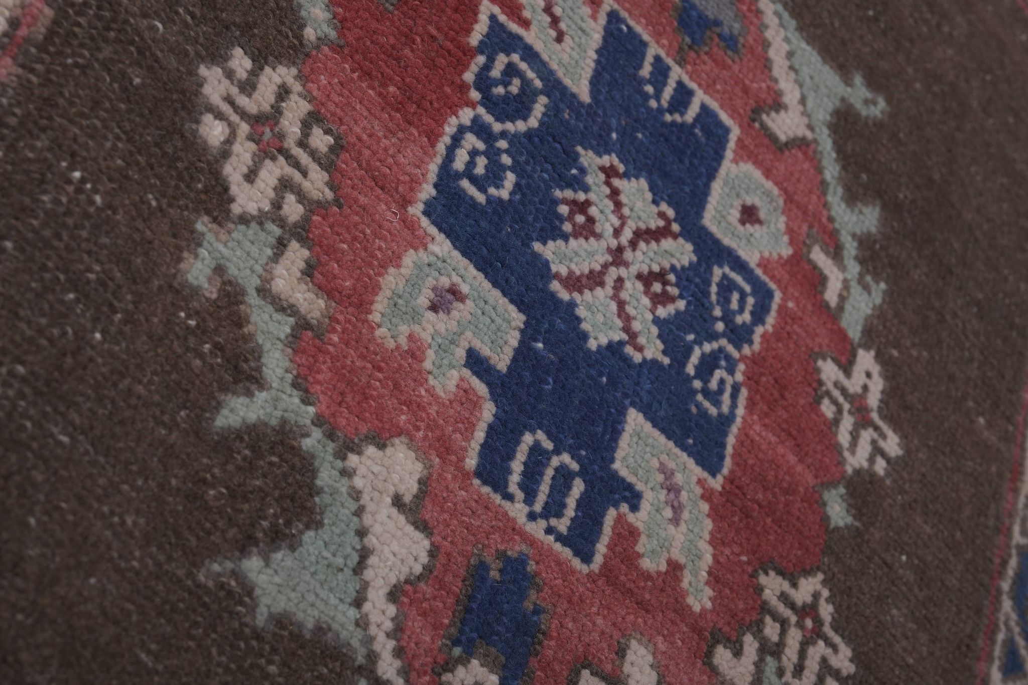 Tapis vintage turc de oushak tissé à la main 84x220 cm