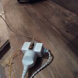 Mazda 1930 lamp in chromed metal and opaque glass