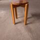 Tabouret en pin vintage