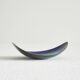 Enamelled copper bowl in gondola shape from the 1960s.