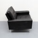 Fauteuil en cuir des années 1970 avec pieds chromés