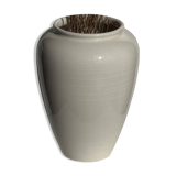 Modern oblong white vase H18.5