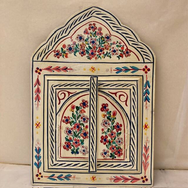 Painted Wood Door Mirror
