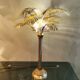 Solid brass palm tree lamp