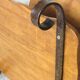 Vintage wooden and wrought iron magazine rack circa 1950s