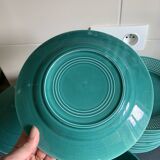Service de table en faïence turquoise