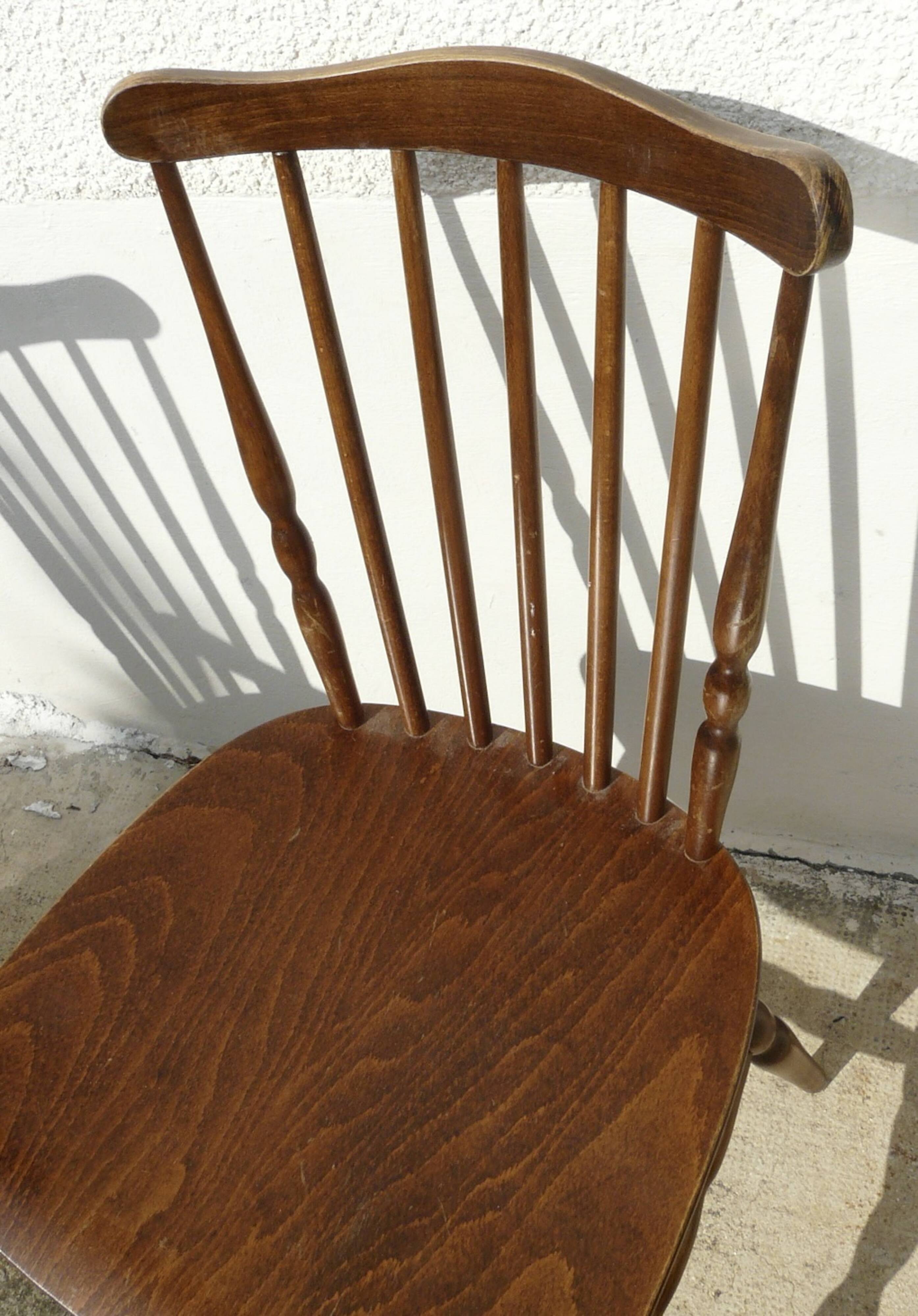 Set of 9 Vintage Scandinavian Bistro Chairs 1960