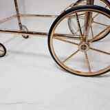 Service trolley serving gilded brass style Maison Baguès