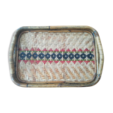 Rattan and bamboo 60s plateau