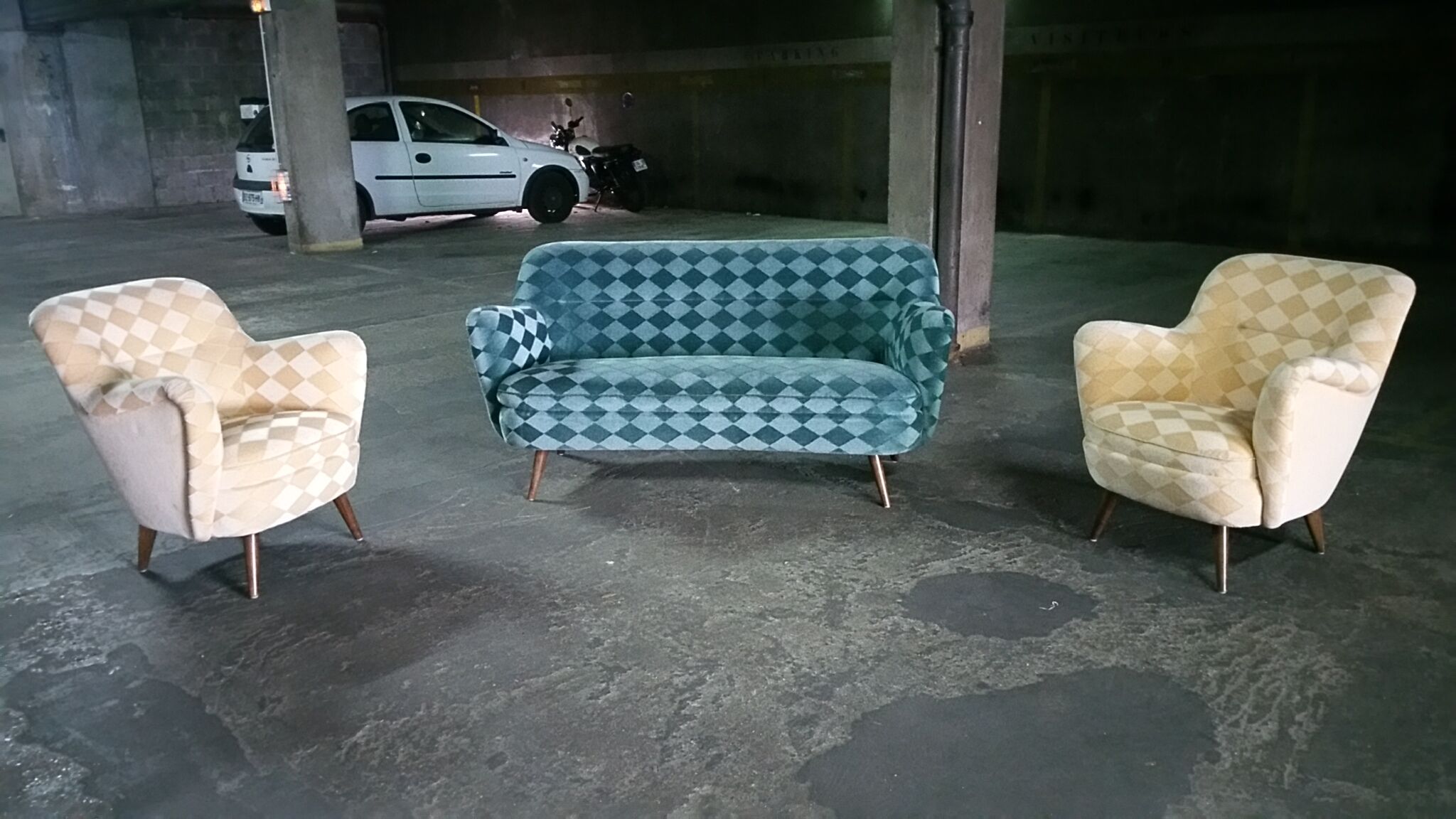 Organic year 50-60 club chairs pair