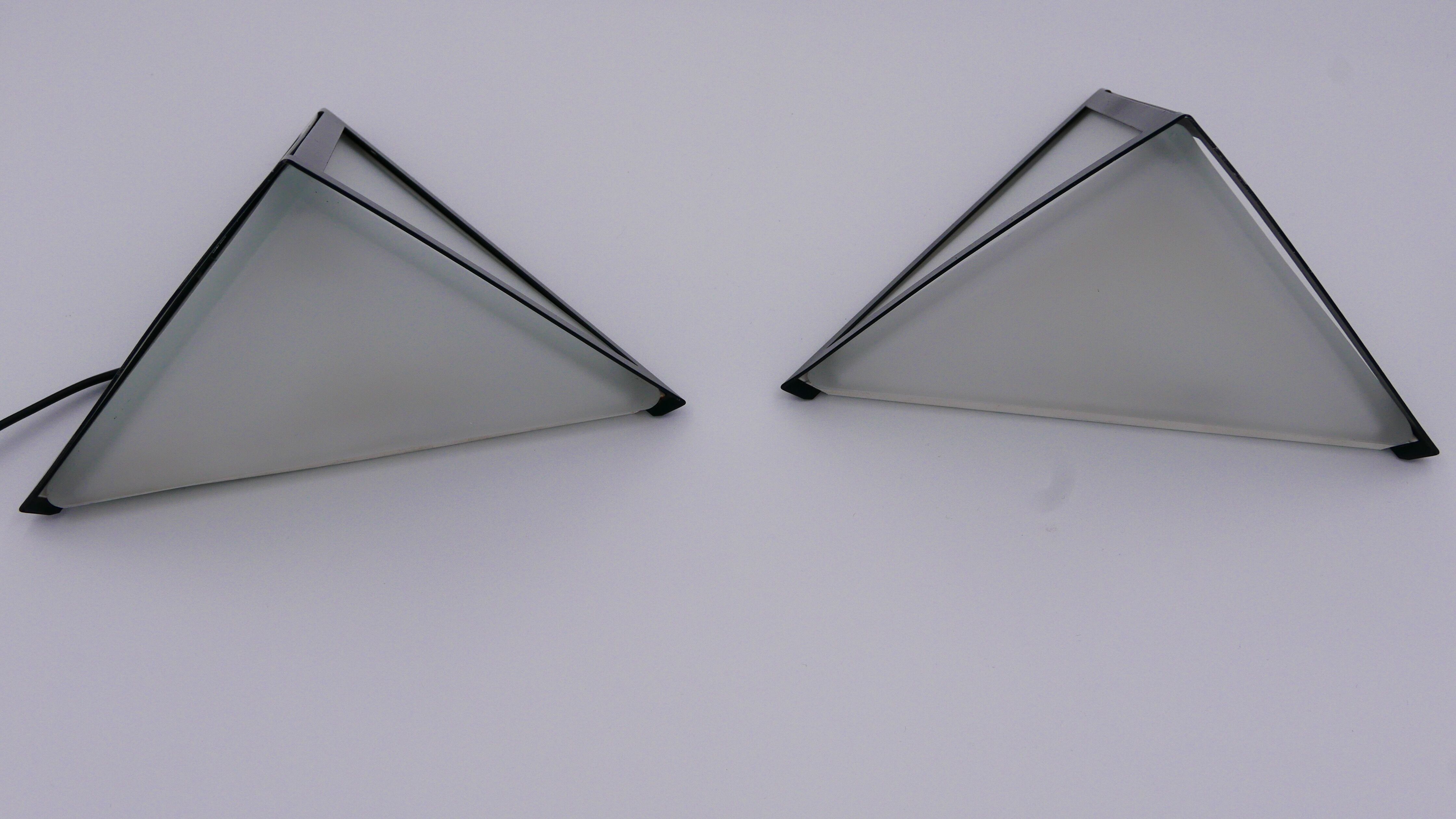 Pair of Glashutte Limburg wall lamps