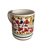 Mug oiseau fleurs rouge