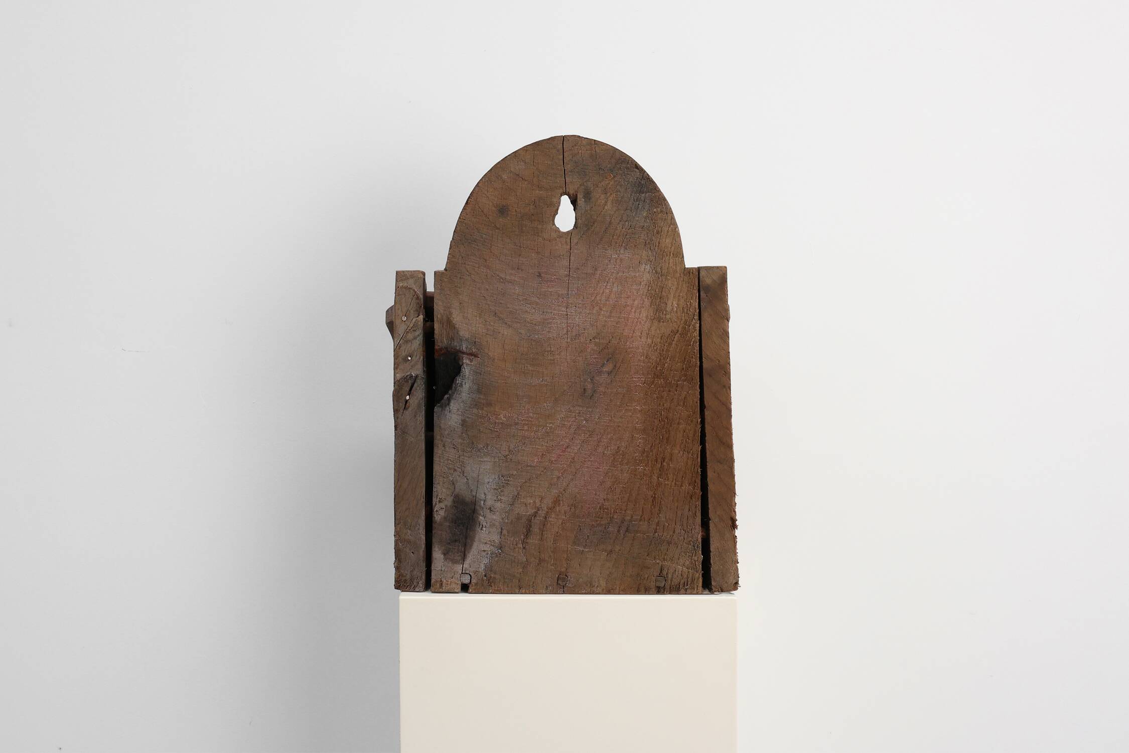 Antique French Oak Wall Salt Box, ca. 1850