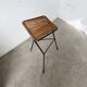 Wicker and metal stool Dennis Lennon 1950