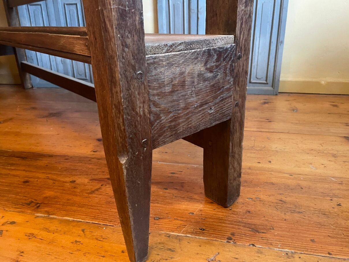 Baker's shelf, kitchen shelf, collection shelf from the early 19th century, oak.