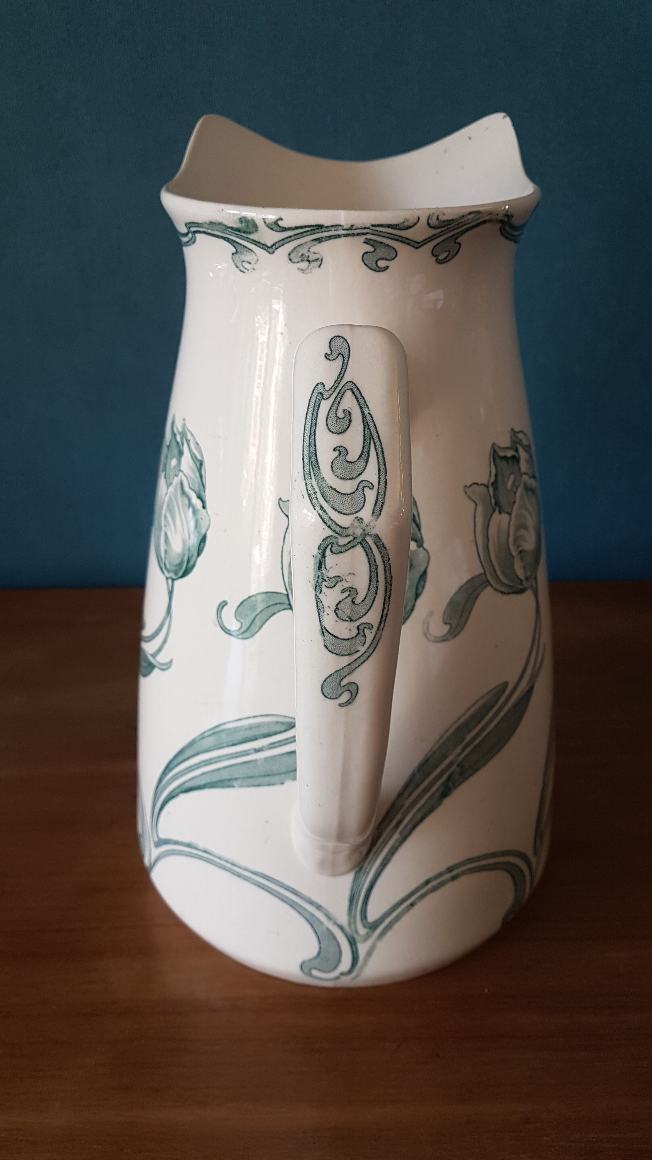 Gien earthenware pitcher