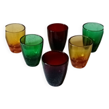 Vintage 1960s crystal liqueur glasses from the Arques crystal factory.