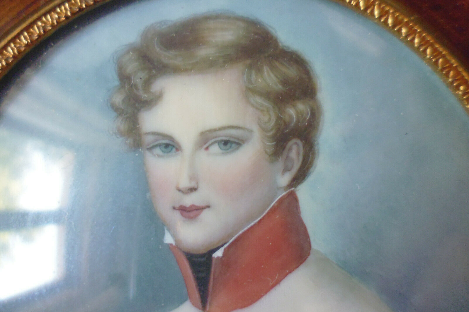 Portrait miniature painting Napoleon II the Aiglon by D' Daffinger 19th 19th 19th