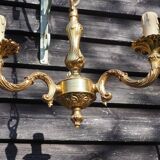 French Vintage Louis XV Style Bronze Candlestick & Sconce Set