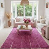 Handmade purple Moroccan rug, 150cm x 300cm
