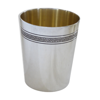 Timbale en métal argenté