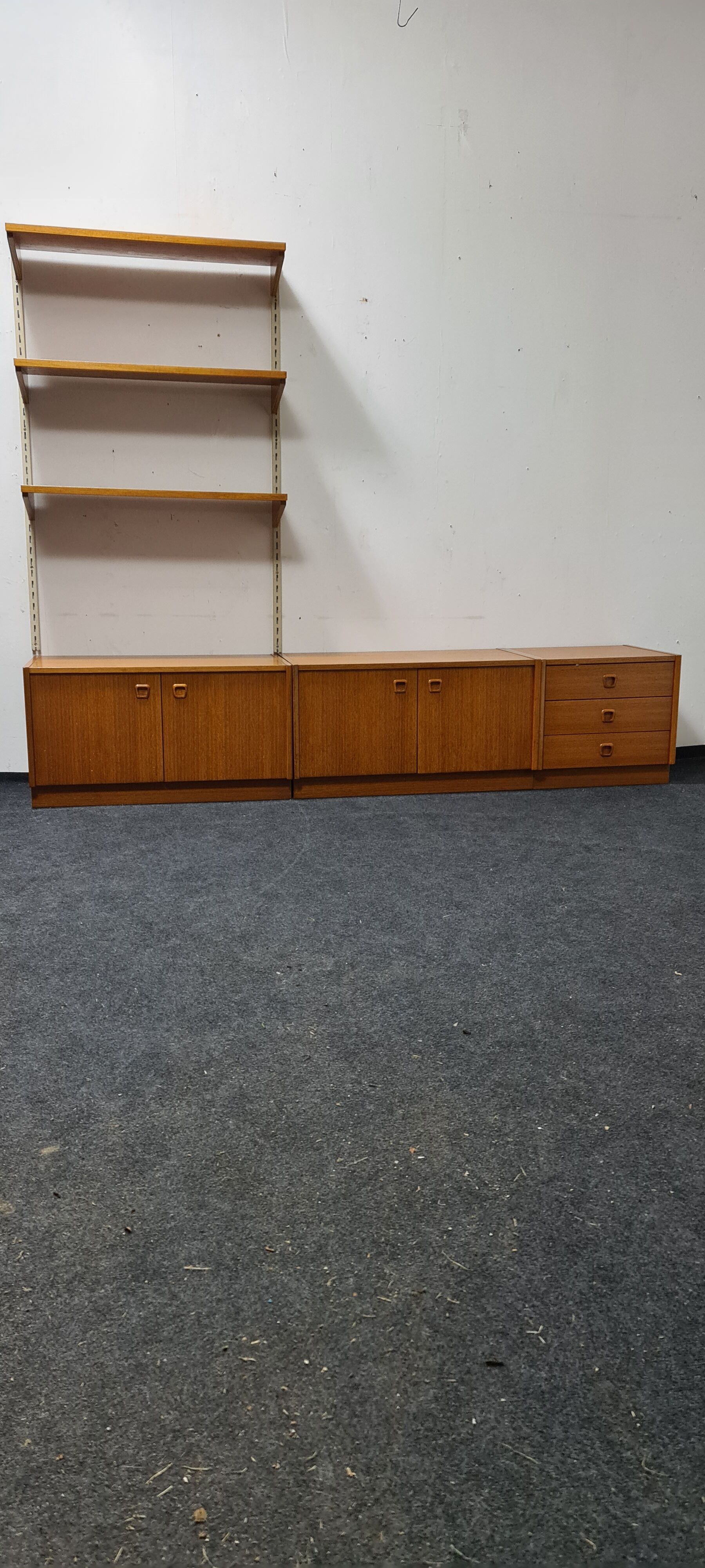 Vintage sideboard and shelving system