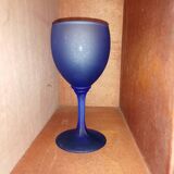 Opal stemmed glass