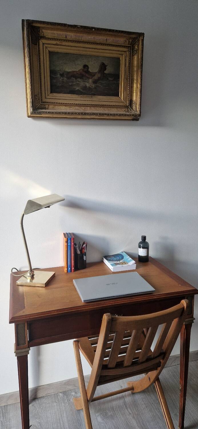 Banker style brass desk lamp 1970