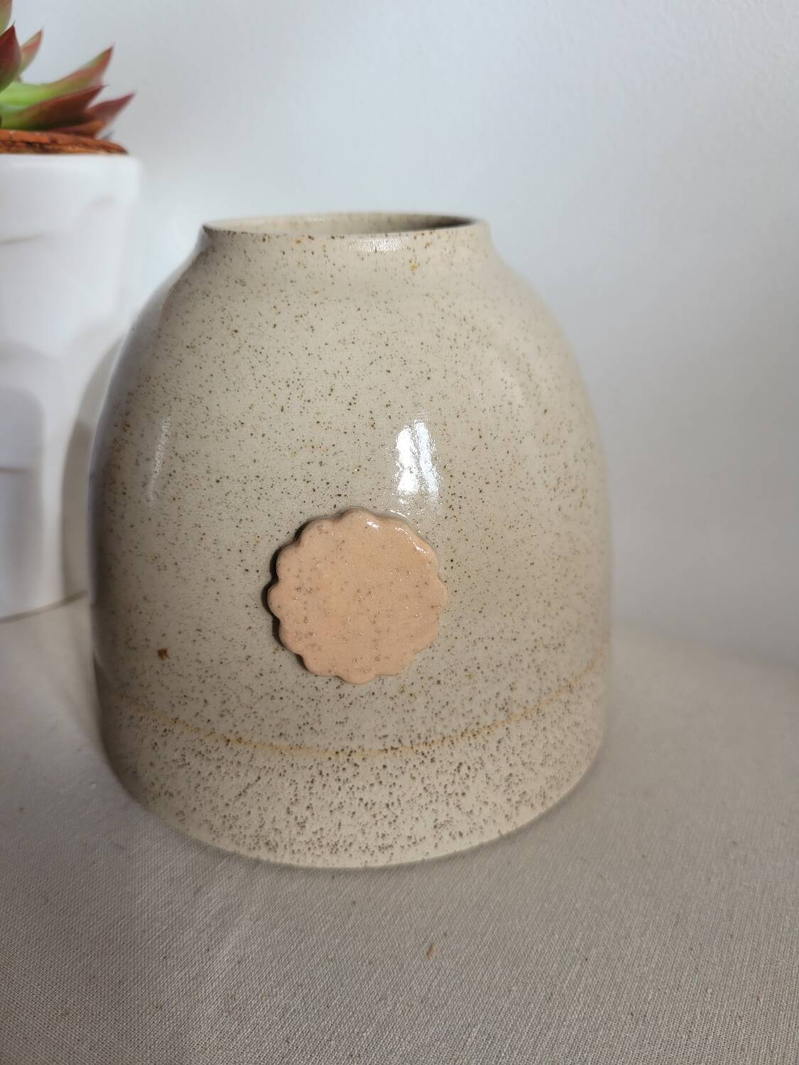 Glazed stoneware vase