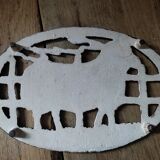 Patinated metal table mat