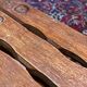 Pair of vintage folding wooden stools from Tyrol mountain