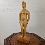 Wooden sculpture female nude, 1992