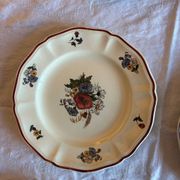 Set of 11 antique plates in Sarreguemines earthenware – Agre decoration