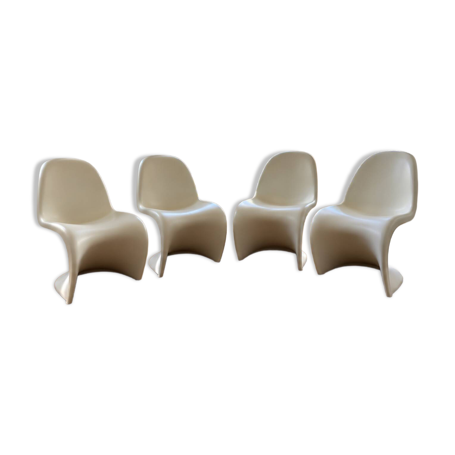 Lot de 4 Panton Chairs Vitra – Verner Panton – blanches