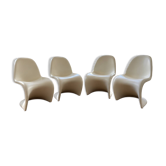 Lot de 4 Panton Chairs Vitra – Verner Panton – blanches