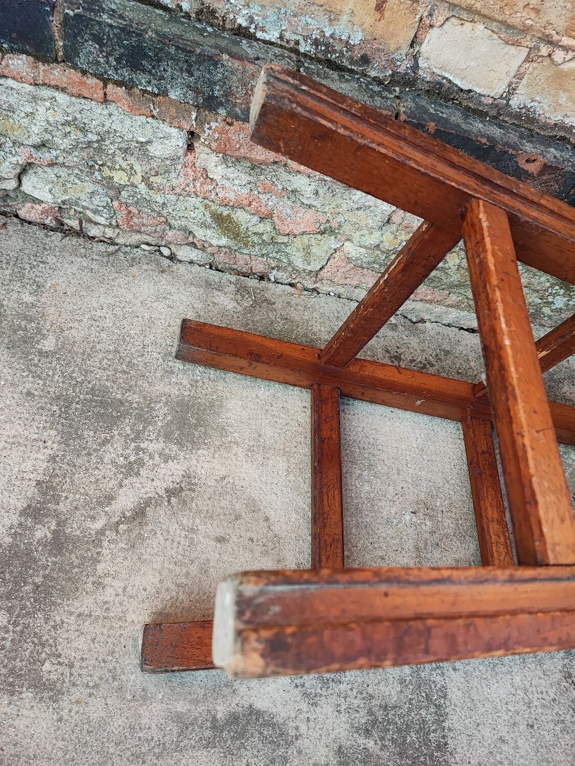 Vintage wood workshop top stool