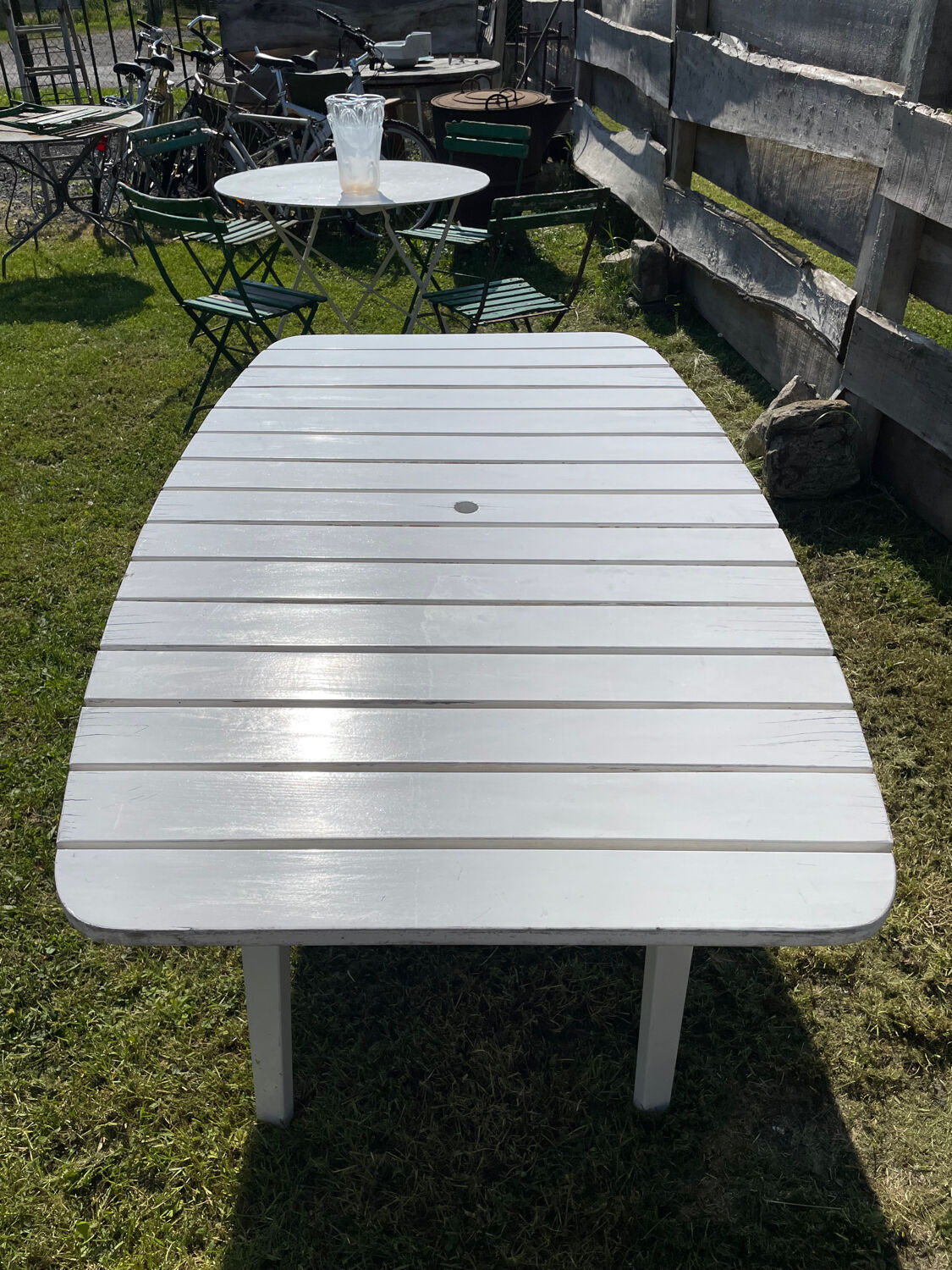 Vintage wood folding garden table