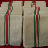 Lot of 12 rags in Métis "Blue Flower"