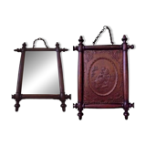 Miroir mural biseauté double face Ancien