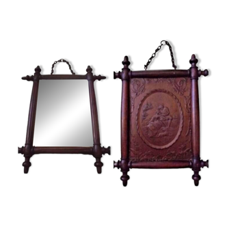 Miroir mural biseauté double face Ancien