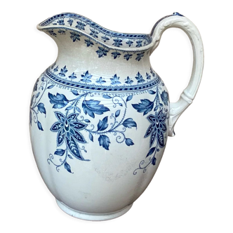 Pitcher Sarreguemines model Burgis late XIXth