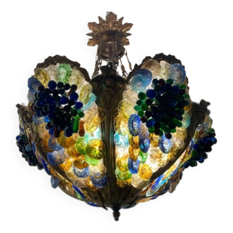 Venetian Murano Glass Fruit Chandelier 1920’s